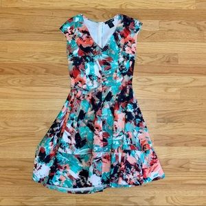 Aqua Brand Pink and Teal Dress